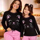 Kit Duo Corações em Sintonia - Pijamas Mãe e Filha