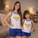 Kit Duo Heroínas Maravilha - Pijamas Mãe e Filha