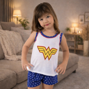 Kit Duo Heroínas Maravilha - Pijamas Mãe e Filha