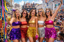 Saia Fitilho Metalizado Carnaval - We Are Folia