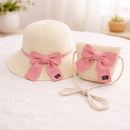 Bolsa Infantil e Chapéu de Palha