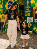 Kit T-Shirts Mãe & Filha Torcida CHIC - Especial Copa do Mundo