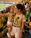 Kit T-Shirts Mãe & Filha Torcida CHIC - Especial Copa do Mundo