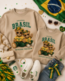 Kit Le Pink Mom & Mini Brasil Collection™ - Moletons Mãe & Filha - Estampas exclusivas