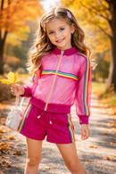 Conjunto Bambina Royale Rainbow — Bomber de Tule + Short (2 Peças)