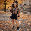 Conjunto Bambina Royale Rainbow — Bomber de Tule + Short (2 Peças)