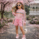 Conjunto Bambina Royale Rainbow — Bomber de Tule + Short (2 Peças)