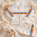 Conjunto Bambina Royale Rainbow — Bomber de Tule + Short (2 Peças)