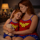 Kit Duo Heroínas Maravilha - Pijamas Mãe e Filha