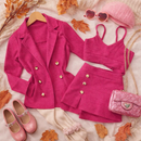 Petit Glam • Poderzinho de Estrela • Conjunto Short Saia, Cropped e Blazer