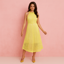 Vestido Midi Tricô Elegante