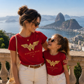 Kit T-Shirts Mãe & Filha "Wonder Mom, Wonder Mini"