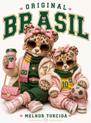 Kit Le Pink Mom & Mini Brasil Collection™ - Moletons Mãe & Filha - Estampas exclusivas