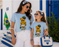 Kit T-Shirts Mãe & Filha Torcida CHIC - Especial Copa do Mundo