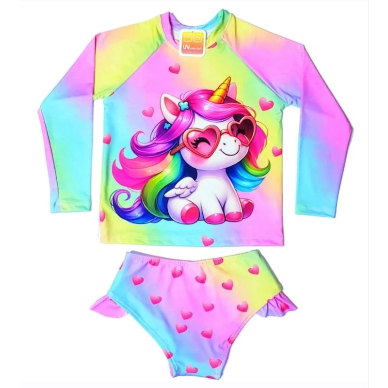 Biquíni Infantil Proteção UV - Verão MultiColorido!